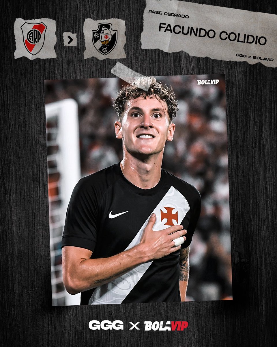 Vasco fecha acordo verbal pela contratação do atacante Facundo Colidio