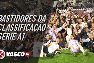 Vasco feminino vibra nos bastidores com acesso à Série a1 após triunfo sobre o Taubaté