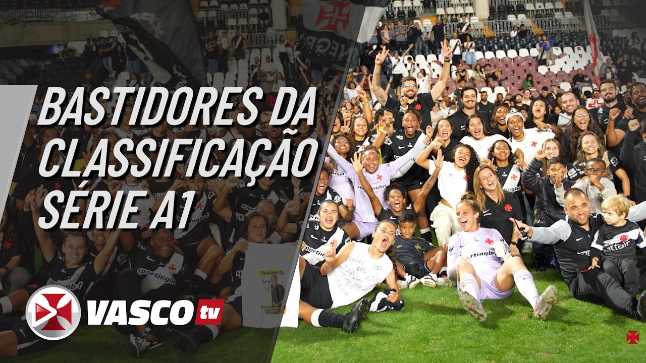 Vasco feminino vibra nos bastidores com acesso à Série a1 após triunfo sobre o Taubaté