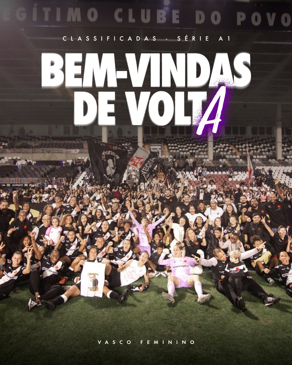 Vasco garante retorno à elite do futebol feminino brasileiro