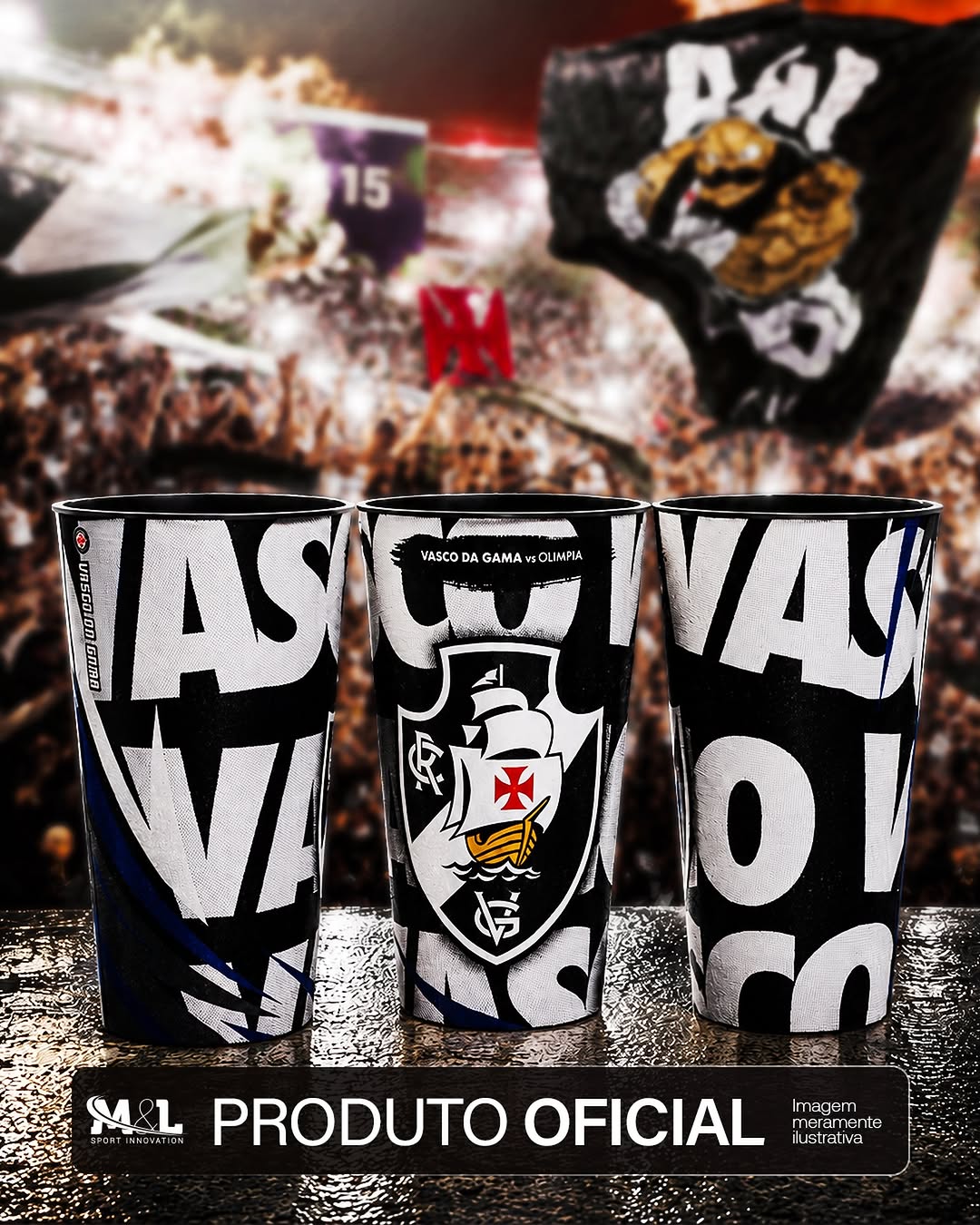 Vasco lança copo oficial para partida decisiva contra o Olimpia em São Januário
