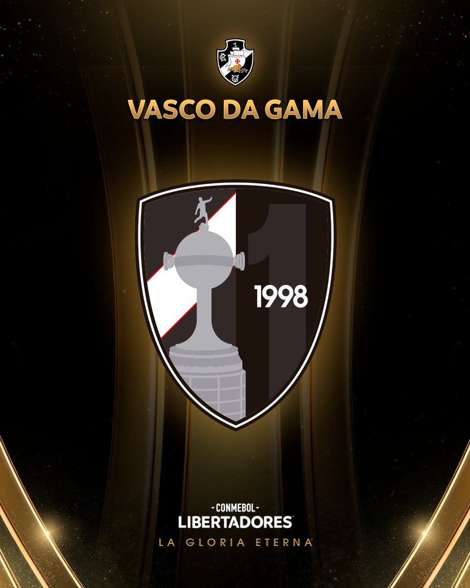 Vasco Libertadores: Conmebol celebra campeão de 1998 com patch oficial