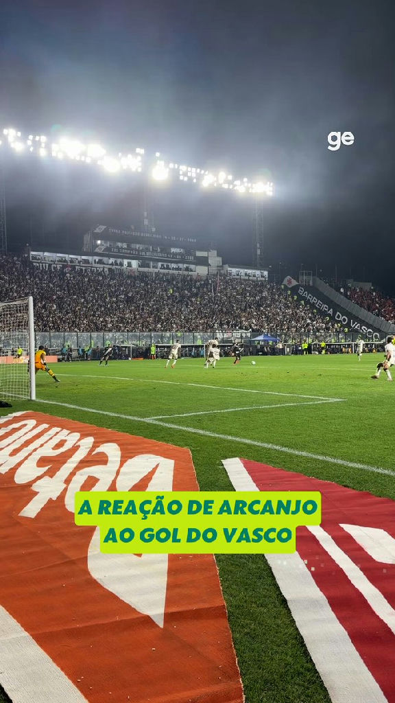 Vasco marca gol decisivo e gera reação imediata de Lucas Arcanjo