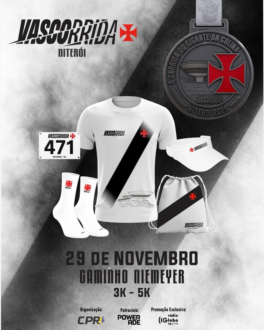 Vascorrida Niterói 2026: Caminho Niemeyer recebe evento em novembro