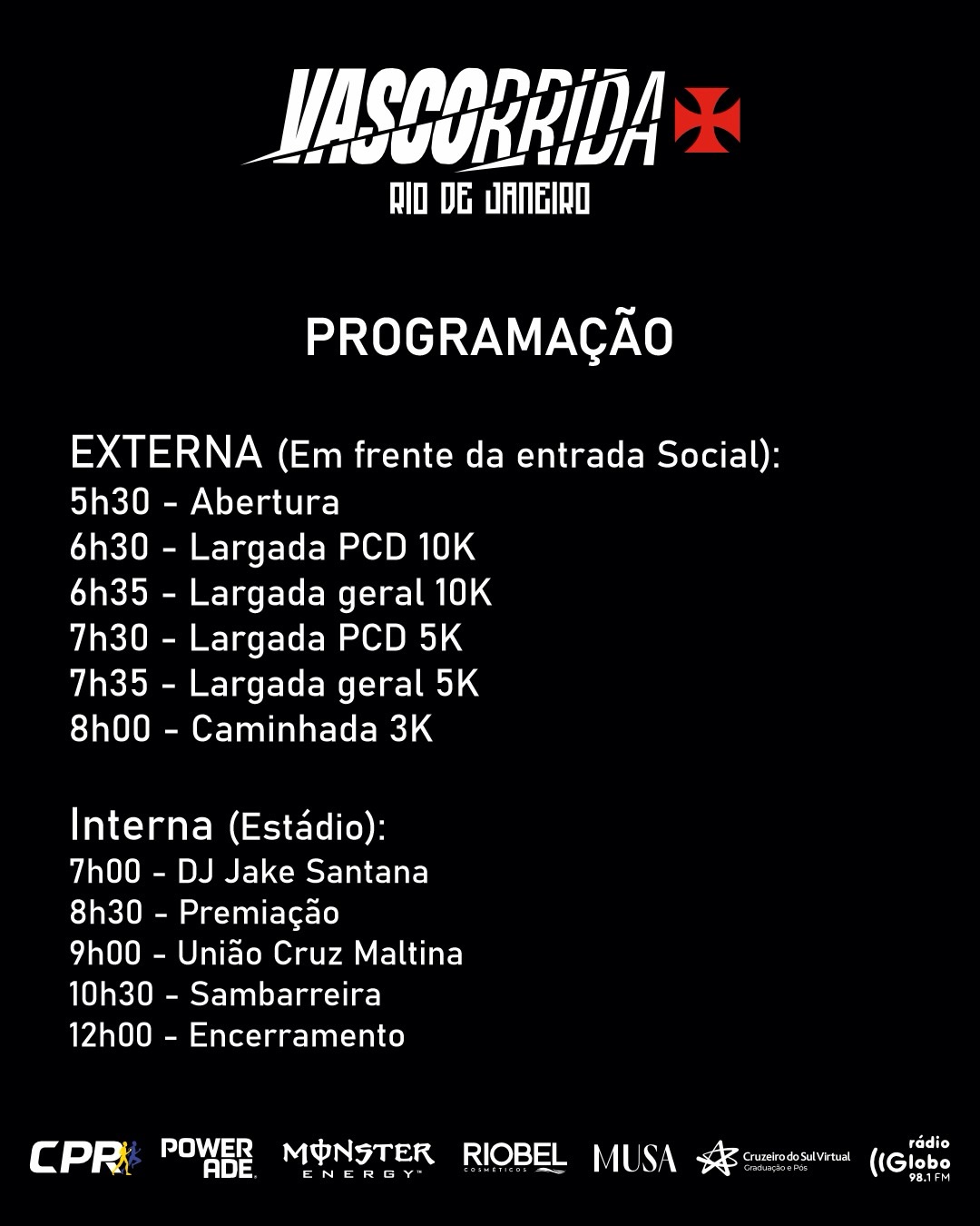 Vascorrida Rio de Janeiro define cronograma oficial para o evento em São Januário