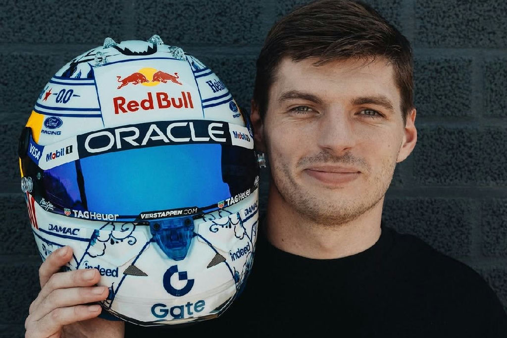 Verstappen homenageia GP da Holanda com capacete especial em Zandvoort