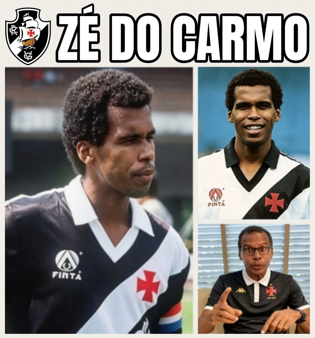 Zé do Carmo celebra 65 anos como nome histórico do Vasco da Gama