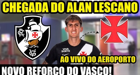 Alan Lescano desembarca no Rio de Janeiro para reforçar o elenco do Vasco