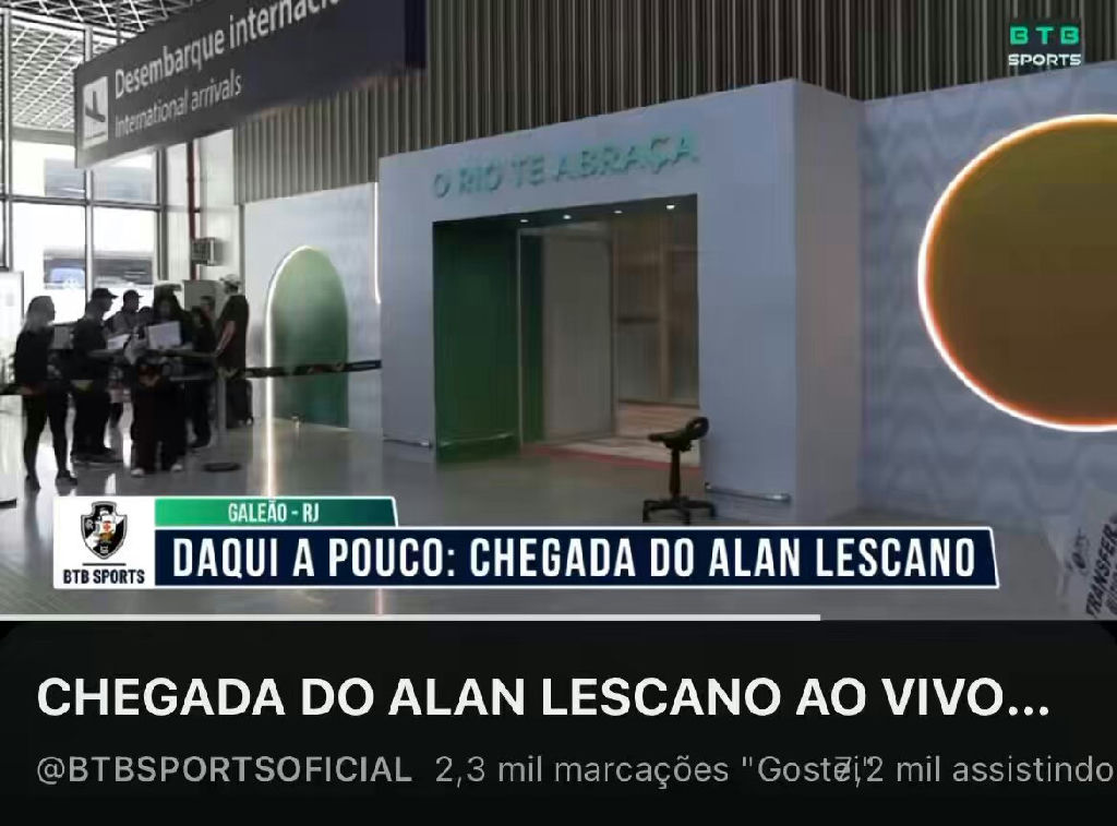 Alan Lescano é aguardado no Rio de Janeiro para reforçar o elenco do Vasco