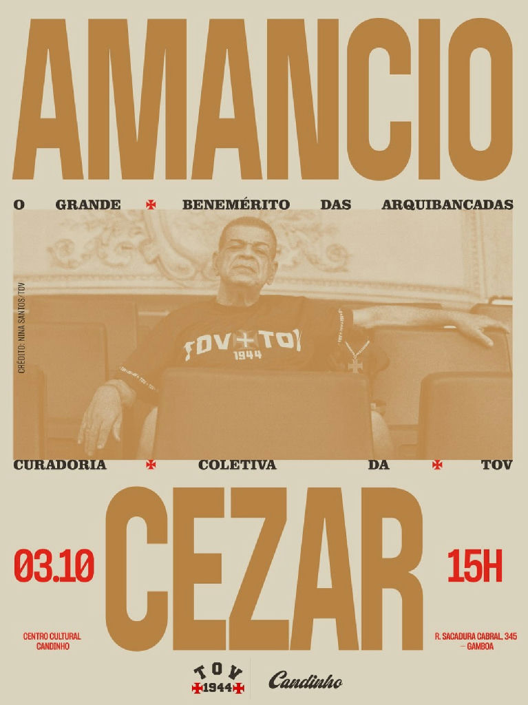 Amancio Cezar: Vasco celebra benemérito das arquibancadas em evento no Candinho