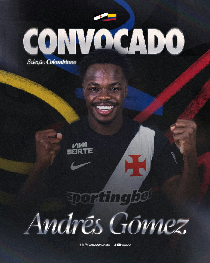 Andrés Gómez é convocado pela Colômbia para compromissos na Data FIFA