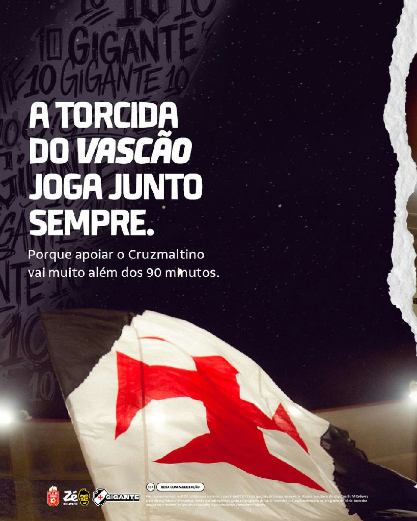 Apoio da torcida do Vasco no Zé Delivery gera mais de R$ 2,4 milhões em investimentos