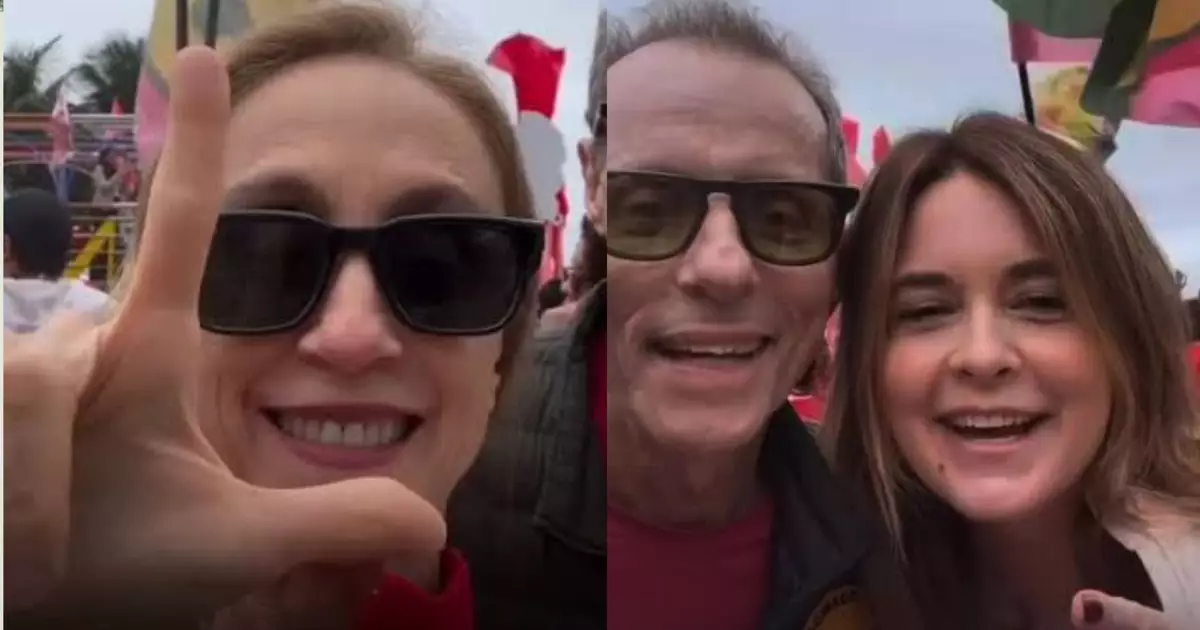 Artistas brasileiros participam de ato político em apoio à candidatura de Lula
