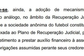 Auxiliares do Juízo propõem reforço financeiro da SAF em plano de recuperação