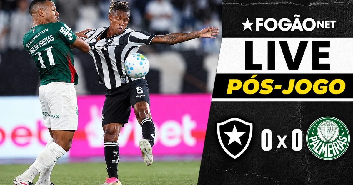 Botafogo e Palmeiras empatam sem gols em duelo equilibrado pelo Brasileirão