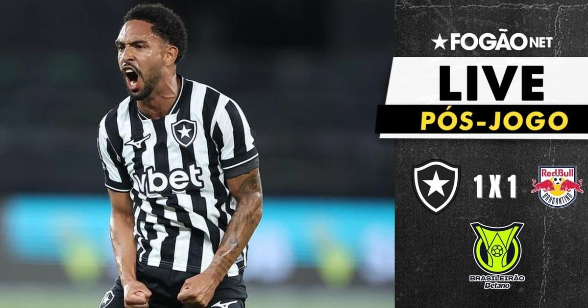 Botafogo empata com Red Bull Bragantino e liga sinal de alerta no Brasileirão