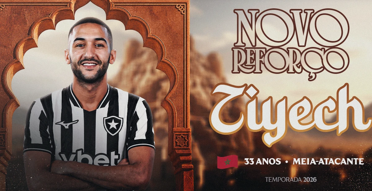 Botafogo oficializa a contratação do meia HAKIM Ziyech Até 2028