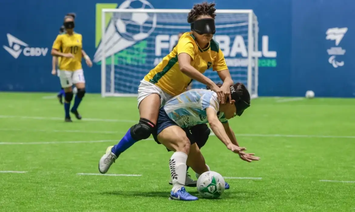 Brasil conquista medalha de prata na Copa América de futebol de cegas