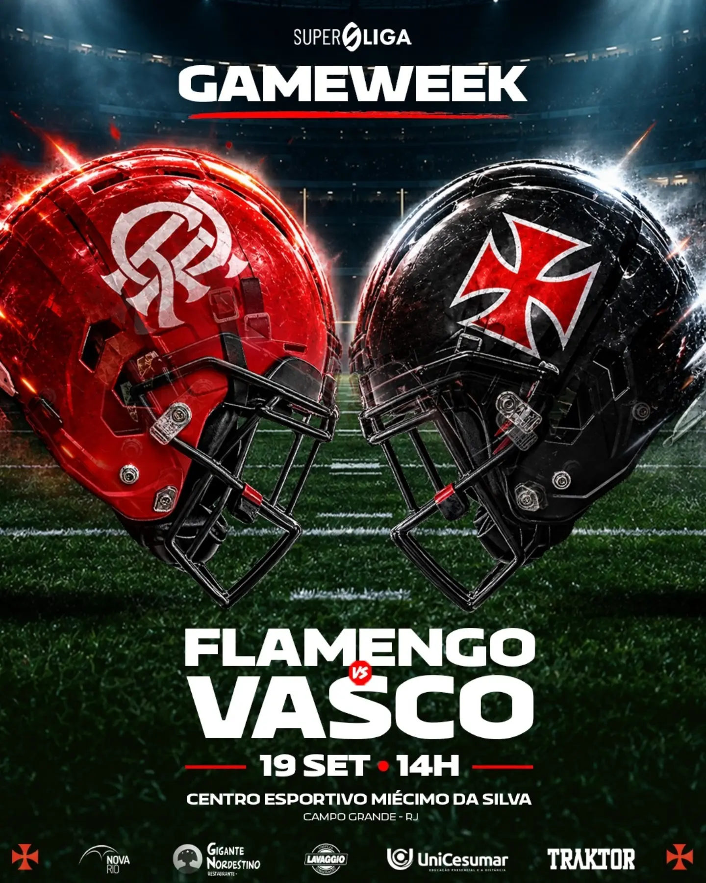 Clássico dos milhões agita a Superliga de futebol americano neste sábado