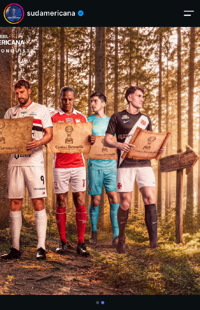 Copa Sul-americana comete gafe ao incluir jogador inelegível em arte promocional