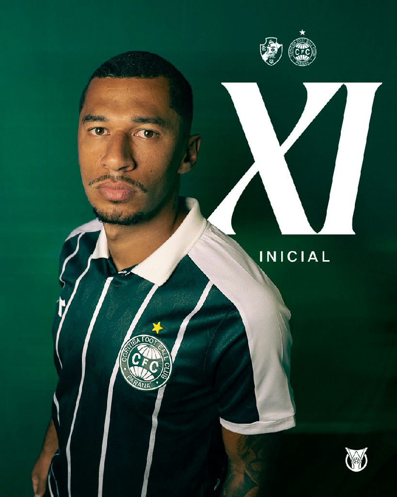 Coritiba revela escalação para duelo com o Vasco; Maicon no banco é destaque na 28ª rodada