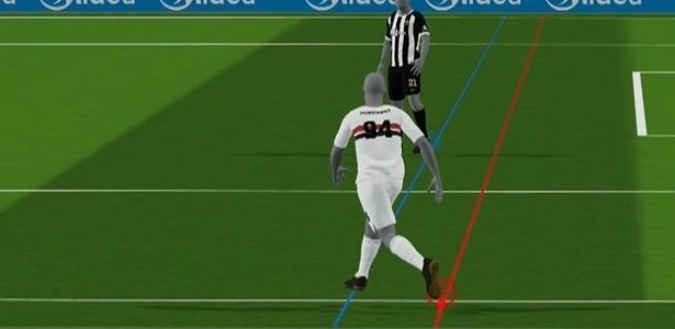 Falha tecnológica no impedimento semiautomático marca gol anulado do São Paulo