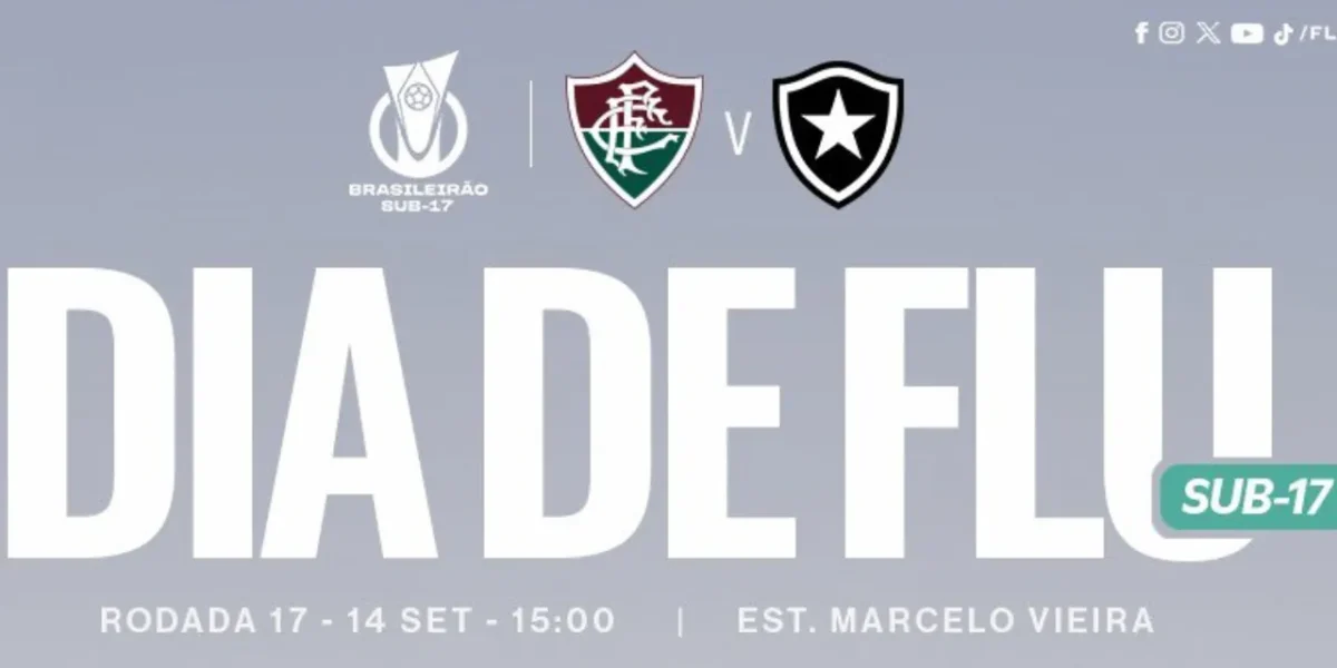 Fluminense define escalação para o clássico contra o Botafogo no Brasileirão Sub-17