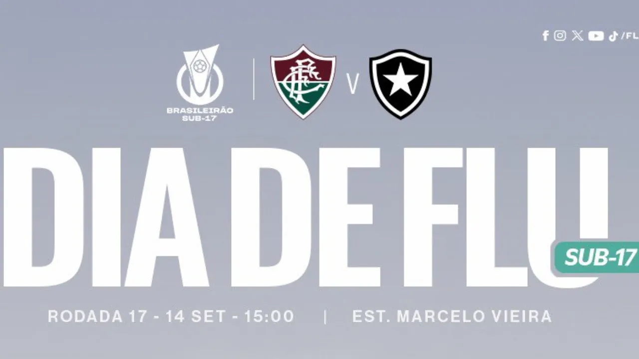 Fluminense define escalação para o clássico contra o Botafogo no Brasileirão Sub-17