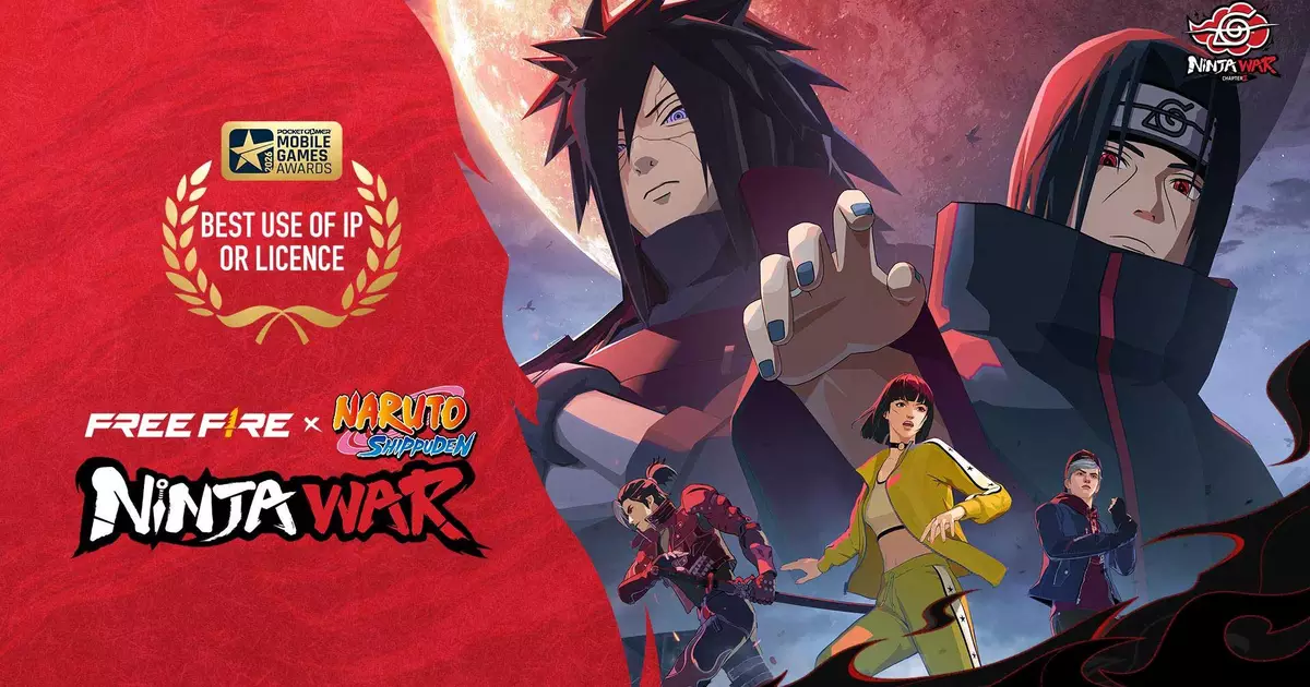 Free Fire vence prêmio internacional por colaboração com Naruto Shippuden