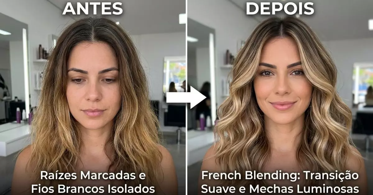 French blending: a técnica que suaviza cabelos brancos com naturalidade