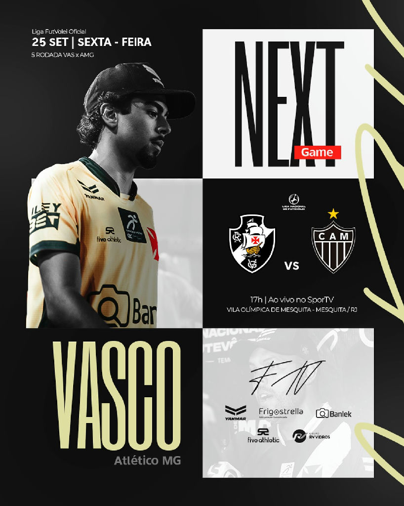 Futevôlei nacional tem confronto entre Vasco e Atlético-mg nesta sexta-feira