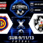 Futsal de base movimenta o dia com confrontos entre Madureira e Vasco
