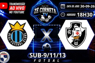 Futsal de base movimenta o dia com confrontos entre Real e Vasco