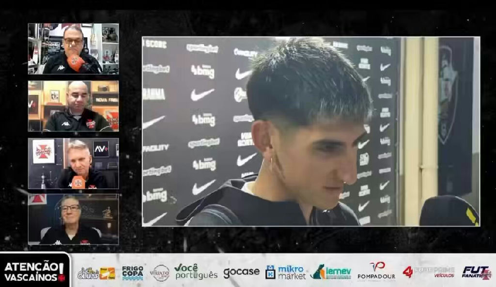 Gafe em entrevista pós-jogo do Vasco gera repercussão nas redes sociais