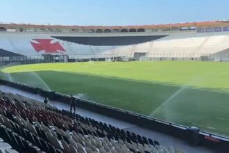Gramado de São Januário passa por recuperação intensiva durante pausa da Data Fifa
