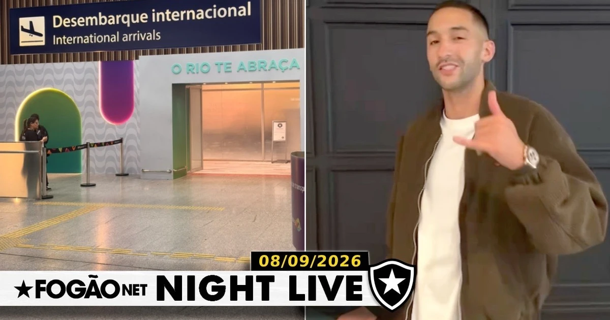 Hakim Ziyech desembarca no Rio de Janeiro para reforçar o elenco do Botafogo