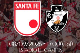 Independiente Santa Fe e Vasco se enfrentam no estádio El Campín em duelo continental