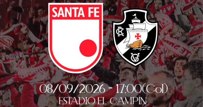 Independiente Santa Fe e Vasco se enfrentam no estádio El Campín em duelo continental