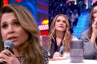 Ingrid Guimarães e Mônica Martelli rebatem Flávia Alessandra durante Domingão