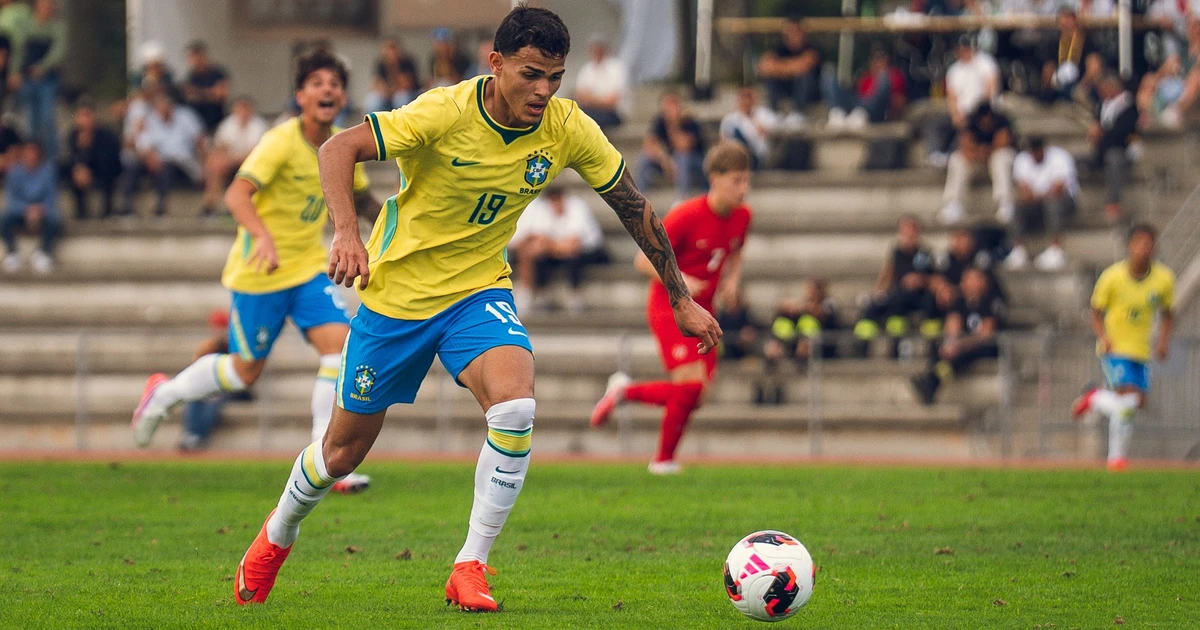 Lucas Emanuel atua em goleada da Seleção Brasileira sub-17 na Suíça