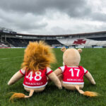 Mascotes do Independiente Santa Fe visitam o gramado de São Januário
