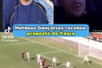 Matheus Gonçalves rebate declaração sobre possível transferência para o Vasco