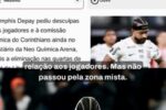 Memphis Depay lamenta erro decisivo e pede desculpas ao elenco do Corinthians