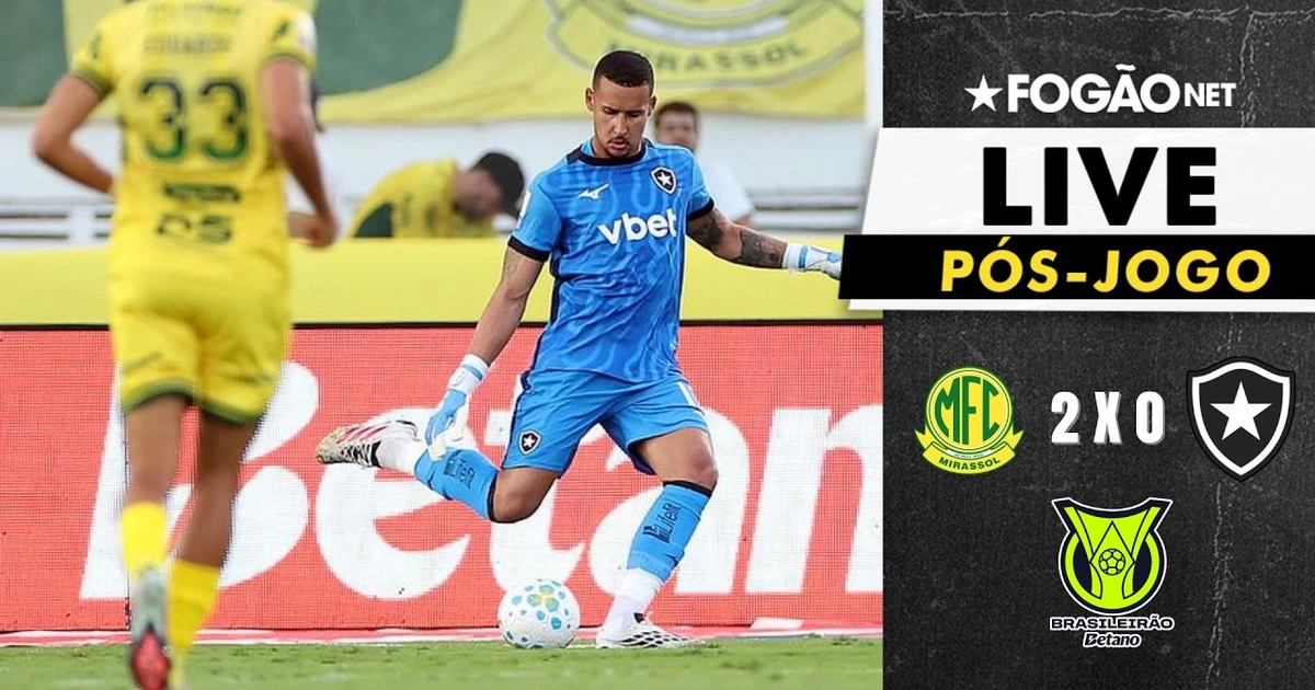 Mirassol supera Botafogo por 2 a 0 em duelo válido pela vigésima oitava rodada