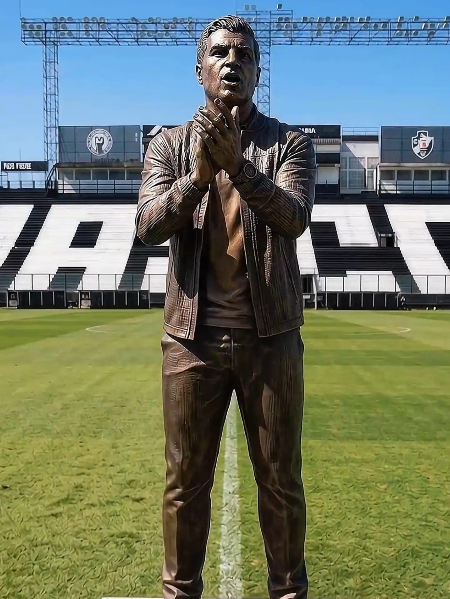Montagem digital projeta estátua de Pedro Emanuel em São Januário