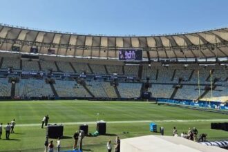NFL realiza ajustes no gramado do Maracanã para estreia no Rio de Janeiro