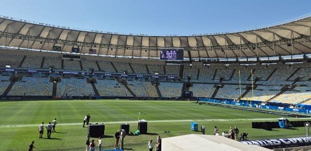 NFL realiza ajustes no gramado do Maracanã para estreia no Rio de Janeiro