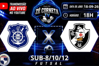 Olaria e Vasco se enfrentam pelo campeonato estadual de futsal nas categorias de base
