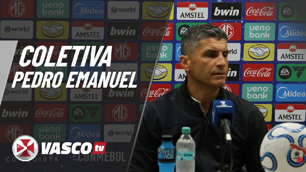 Pedro Emanuel analisa empate do Vasco contra o Santa Fe em coletiva