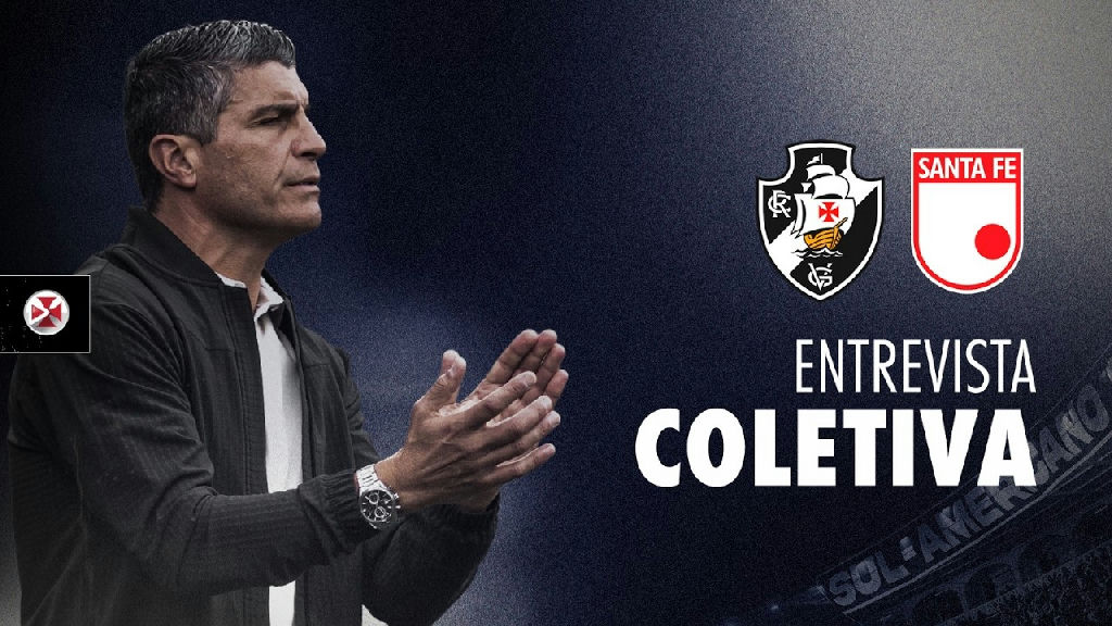 Pedro Emanuel analisa vitória do Vasco sobre o Santa Fe em coletiva